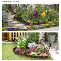 タカショー ガーデンエッジ ブラウン 10×100cm 花壇 寄せ植え 柵 263984 1個（直送品）