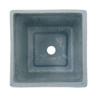 リッチェル リッチェル　ボタニー　スクエアポット　１２型　ブルー　プレート付き　植木鉢　おしゃれ 281524 1セット（直送品）