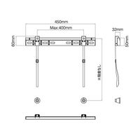 朝日木材加工 テレビ壁掛け金具/固定タイプ STD002BK 1台（直送品）