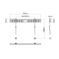 朝日木材加工 テレビ壁掛け金具/固定タイプ STD001BK 1台（直送品）