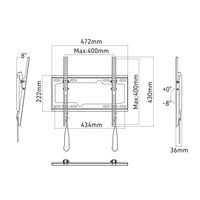朝日木材加工 テレビ壁掛け金具/チルトタイプ TLT005BK 1台（直送品）