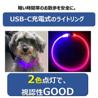 犬用 お散歩用ライト ハンドラー ゴーゴーナイト ライトリング 1個 アース・ペット 夜の散歩 光る