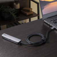 サンワサプライ USB Type-Cマルチ変換アダプタ(HDMI+LAN付・ケーブル1m) USB-3TCHLP7S-1 1個（直送品）