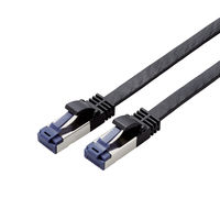 LANケーブル Cat8 準拠 2m フラット 高速 ストレート ブラック ECLD-OCTFT/BK20 エレコム 1個