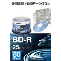 ブルーレイディスク BD-R 1回記録用 25GB 地デジ180分 50枚 LM-BR25VWS50W エレコム 1個（直送品）