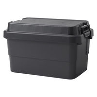 無印良品 ポリプロピレン頑丈収納ボックス ダークグレー 大 約幅60×奥行39×高さ37cm 50L 1セット（2個） 良品計画