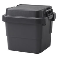 無印良品 ポリプロピレン頑丈収納ボックス ダークグレー 小 約幅40×奥行39×高さ37cm 30L 1セット（2個） 良品計画