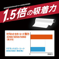 マグエックス マグネットカラーシート強力 大判サイズ 幅220×長さ600mm MSCP-08-2260-W 1枚