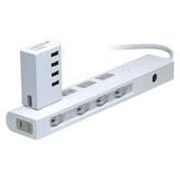 多機能型USB給電機能付きマルチタップ「Unitap」 PPS-UTAP8WH 1台 プリンストン（直送品）