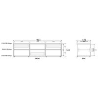 【並行輸入品】朝日木材加工 Scalaシリーズ オーディオラック 幅180cm/ダークブラウン SC-2180DA 1台（直送品）