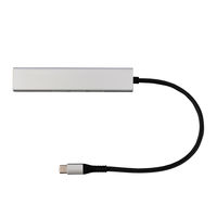 有線LANアダプター USB Type-C USBハブ USB-A×3ポート アルミハブ UH-C3L343SL 1個 ナカバヤシ