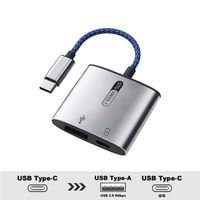 USB Type-C オーディオ変換 PD18W給電 3.5mm イヤホンジャック 変換アダプタ USBハブ ドック 1個