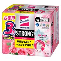 トイレクイックル ストロング トイレ用そうじシート プレミアムローズ 詰め替え 1セット（24枚入×3個） 花王
