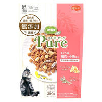 コンボ ピュア キャット まぐろ味・鶏肉・小魚添え 総合栄養食 国産 200g（小分け2袋）3個 キャットフード 猫