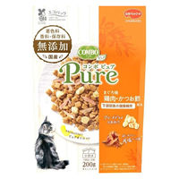 コンボ ピュア キャット まぐろ味・鶏肉・かつお節添え 総合栄養食 国産 200g（小分け2袋）6個 キャットフード 猫