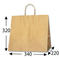 シモジマ 25チャームバッグ 34-1(底入) 未晒無地 003269916 1袋(25枚)