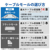 エレコム 床用モール (長サ1m・ベージュ) LD-GA1507 1個