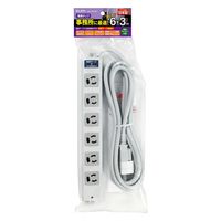 朝日電器 事務所向けタップ 6個口 耐雷 OAT-JP63SH 1個