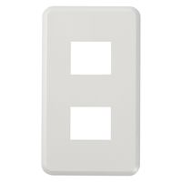 朝日電器 エレガントプレート2口 PL-E02HN(W) 1個