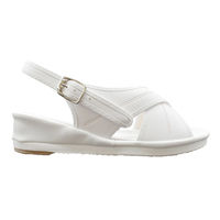 山一 抗菌防臭スタンダードクロスサンダル ホワイト M YI7682 1足