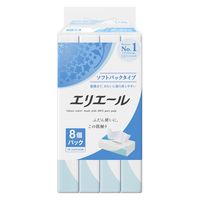 ティッシュペーパー 160組（8個入）エリエールソフトパックティシュー 1ケース（10パック） 大王製紙