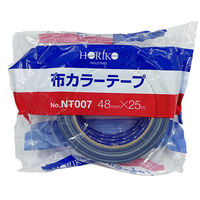 【ガムテープ】 布カラーテープ 幅48mm×長さ25m 青 NT-007NB ホリコー 1巻