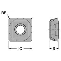 サンドビック スーパーUドリル チップ 【C】 880-05 03 W08H-P-LM 4324 1セット(10PC)（直送品）