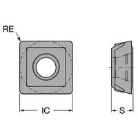 サンドビック スーパーUドリル チップ 【C】 880-05 03 W08H-P-LM 4334 1セット(10PC)（直送品）