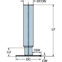 サンドビック コロミルQD カッター 【F】 QD-EC063A25-M 1PC（直送品）