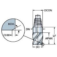サンドビック コロミル316 ヘッド 【E】 316-20SL442-20000P 1730 1PC（直送品）