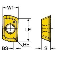 サンドビック コロミル390 チップ 【B】 390R-070216E-PL 1130 1セット(10PC)（直送品）