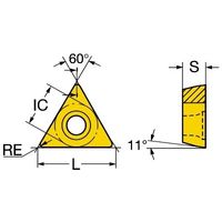 サンドビック コロターン111 チップ 【C】 TPMT 09 02 04-KF 3225 1セット(10PC)（直送品）