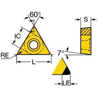 サンドビック コロターン107 チップ CBN 【E】 TCGW 06 T1 04S01020E 7015 1セット(5PC)（直送品）