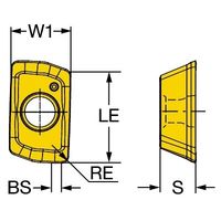 サンドビック コロミル390 チップ 【B】 390R-070204M-KM 1020 1セット(10PC)（直送品）