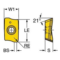 サンドビック コロミル390 チップ 【B】 R390-11 T3 08E-PLW 1130 1セット(10PC)（直送品）
