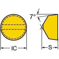 サンドビック コロターン107 チップ 【C】 RCGX 08 03 M0-AL H10 1セット(10PC)（直送品）
