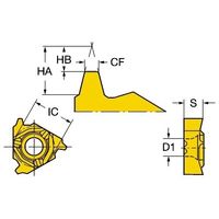 サンドビック コロスレッド266 チップ 【C】 266RL-16AC01F140E 1135 1セット(10PC)（直送品）