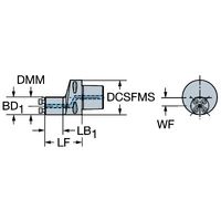 サンドビック コロターンSL アダプタ 【F】 C5-570-2C 20 050R 1PC（直送品）