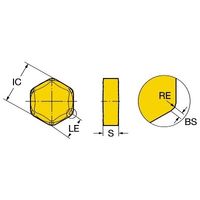 サンドビック オートカッター チップ 【C】 HNGX 09 05 20-KM K20D 1セット(10PC)（直送品）