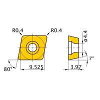 三菱マテリアル インサート CCGT09T304-AZ HTI10 1セット(10PC)（直送品）