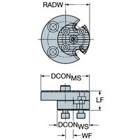 サンドビック コロターンSL アダプタ 【F】 570-50 23-40 1PC（直送品）