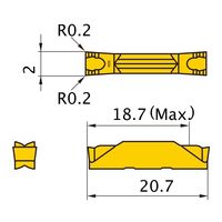 三菱マテリアル インサート GY2M0200D020N-GS NX2525 1セット(10PC)（直送品）