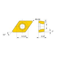 三菱マテリアル インサート DCGT11T301M-FS MP9015 1セット(10PC)（直送品）