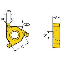 サンドビック コロスレッド254 チップ 【C】 254RG-16CC01-110 1135 1セット(10PC)（直送品）