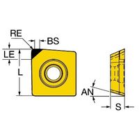 サンドビック コロミル490 チップ CBN 【E】 490R-140408E CB50 1セット(5PC)（直送品）