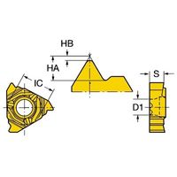 サンドビック コロスレッド266 チップ 【C】 266LG-16UN01A130M 1125 1セット(10PC)（直送品）