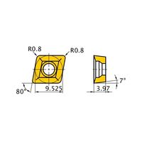 三菱マテリアル カッタチップ CCMX09T308EN-A VP15TF 1セット(10PC)（直送品）