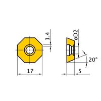 三菱マテリアル カッタチップ OEMX1705ESR1 F7030 1セット(10PC)（直送品）