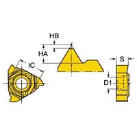 サンドビック コロスレッド266 チップ 【C】 266RL-16WH01A260M 1125 1セット(10PC)（直送品）