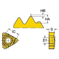 サンドビック コロスレッド266 チップ 【C】 266RL-16UN02A160M 1125 1セット(10PC)（直送品）